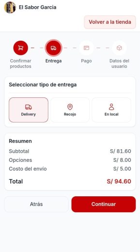 Proceso de compra y checkout en tienda virtual Diroplace